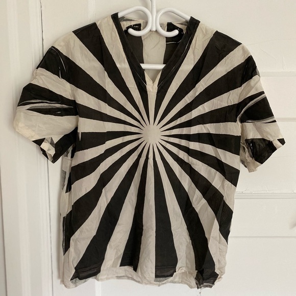 Acne Studios Tops - Acne silk sunburst t-shirt v-neck